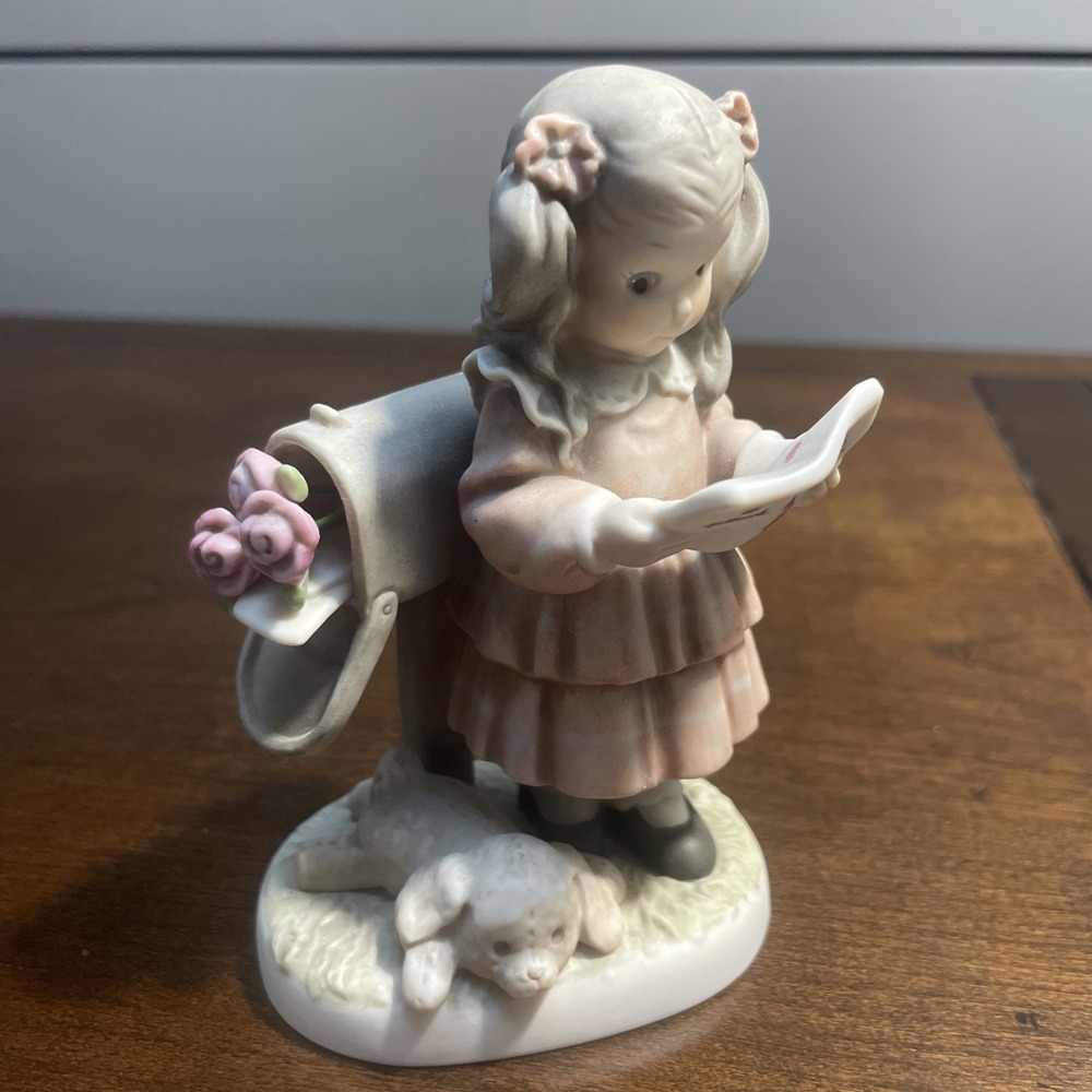 Vtg Kim Anderson Signed, Sealed Delivered With Love Girl At Mailbox 296015H